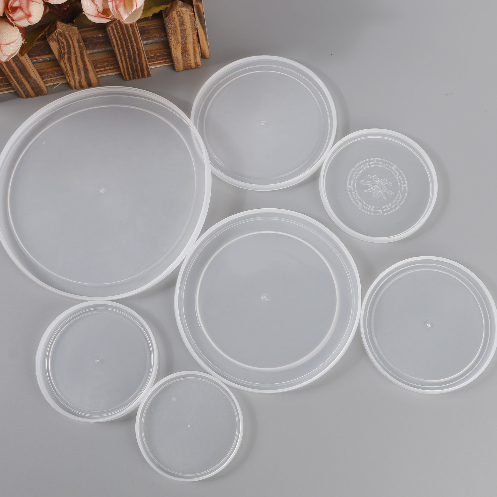 透明胶盖铁罐盖PE防尘胶盖401#99MM307#茶叶奶粉罐胶盖批发