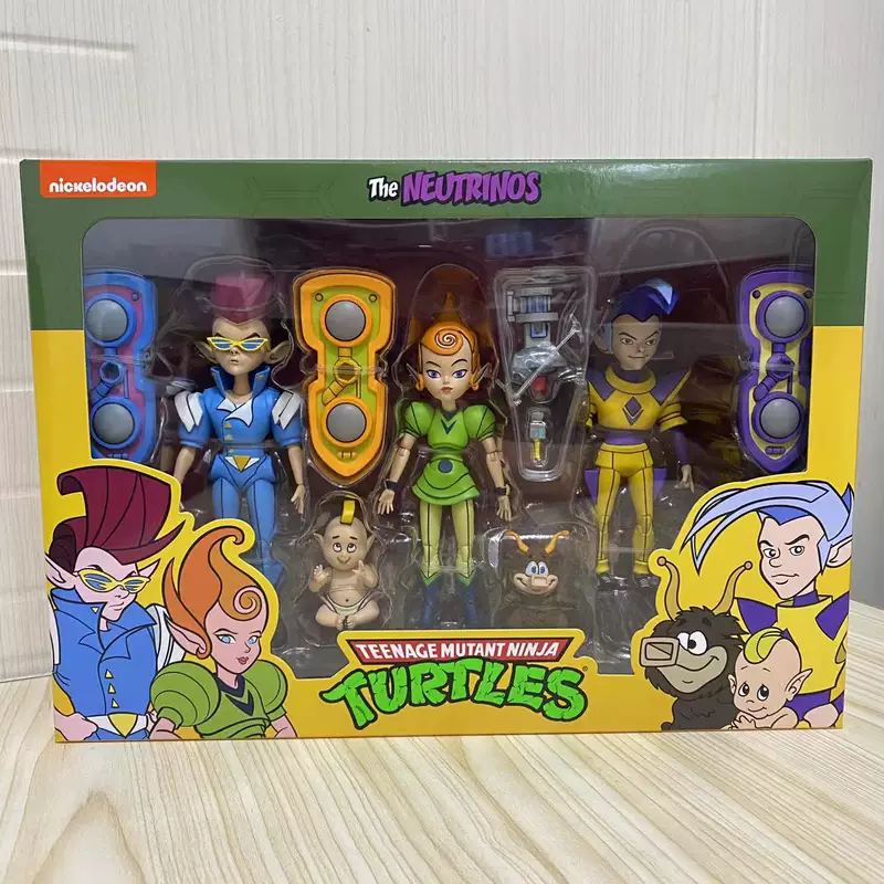 Подлинная NECA54282 Ninja God Turtle Microcoin 3 упаковки