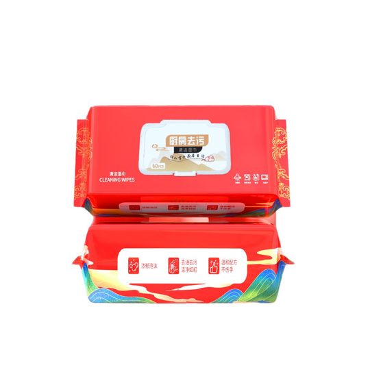 Lianhuayin Kitchen Wipes Cleaning Kitchen Utensils Powerful Decontamination Wipes Stain Removal Wet Wipes Wholesale Odm/Oem