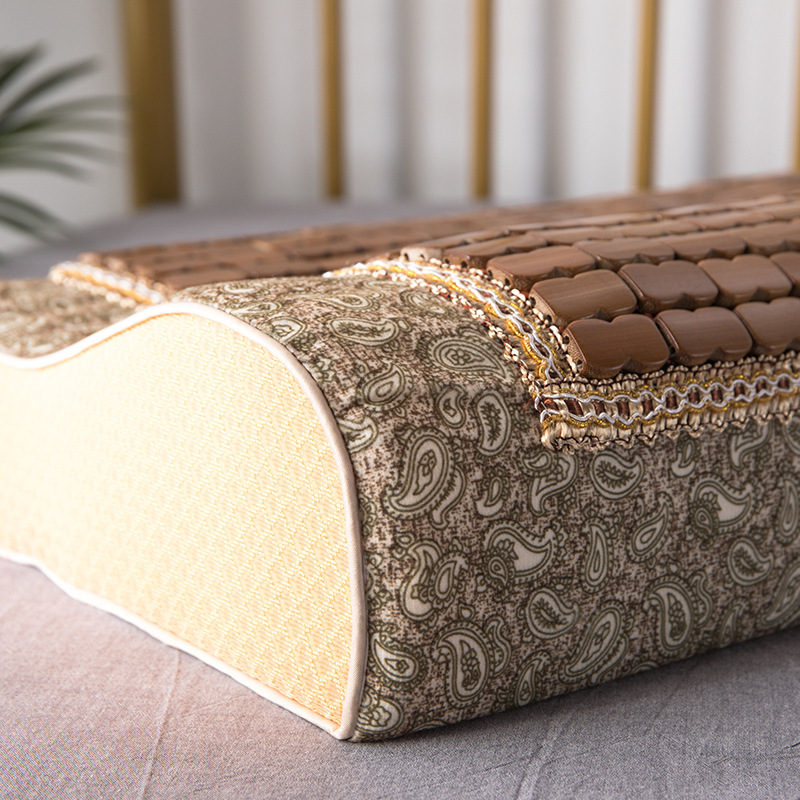 2021夏季新款记忆棉枕竹片凉席磁铁护颈枕|ms