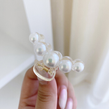 Francés retro metal clip de pelo mujeres verano gran clip de pelo perla clip de pelo Corea del Sur tiburón clip de pelo accesorios de pelo hadas