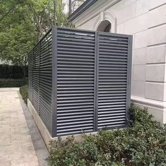 ♤ Factory Aluminum Alloy Louver Air Conditioner Outdoor Unit Cover Factory Custom-Made Outdoor Air Vent Air Conditioner Grille