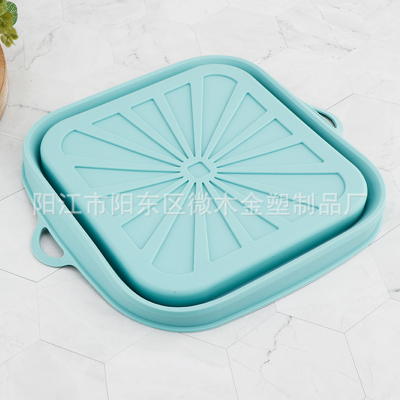 Amazon Hot Sale Cuadrado Plegable Air Fryer Silicone Air Fryer Silicone Pot image 5