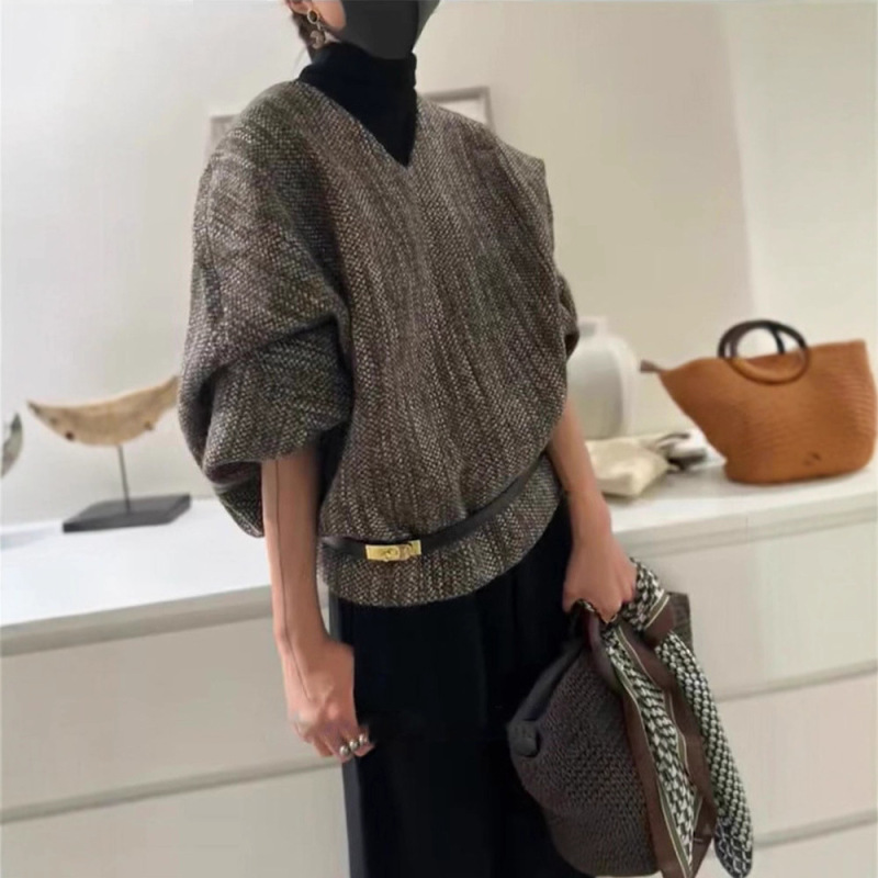 秋装搭配一整套女盐系穿搭御姐高级感上衣休闲裤子气质名媛两件套|undefined