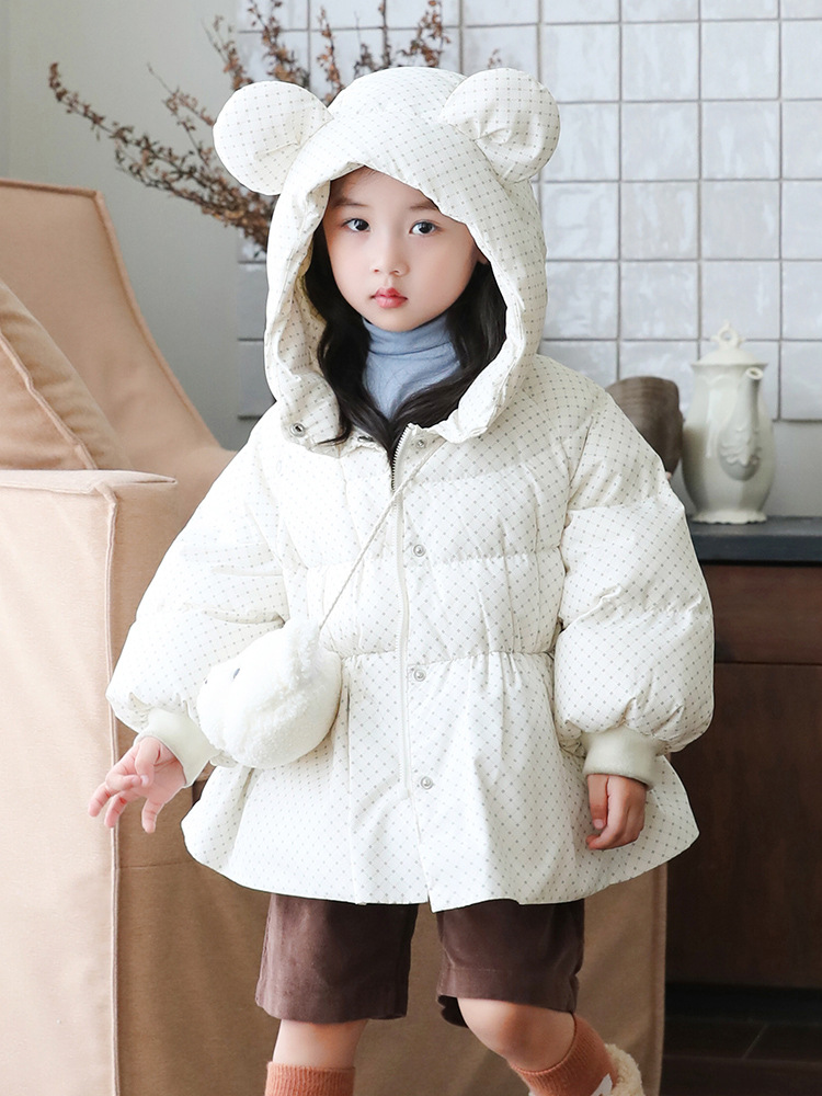 Children's winter velvet down jacket