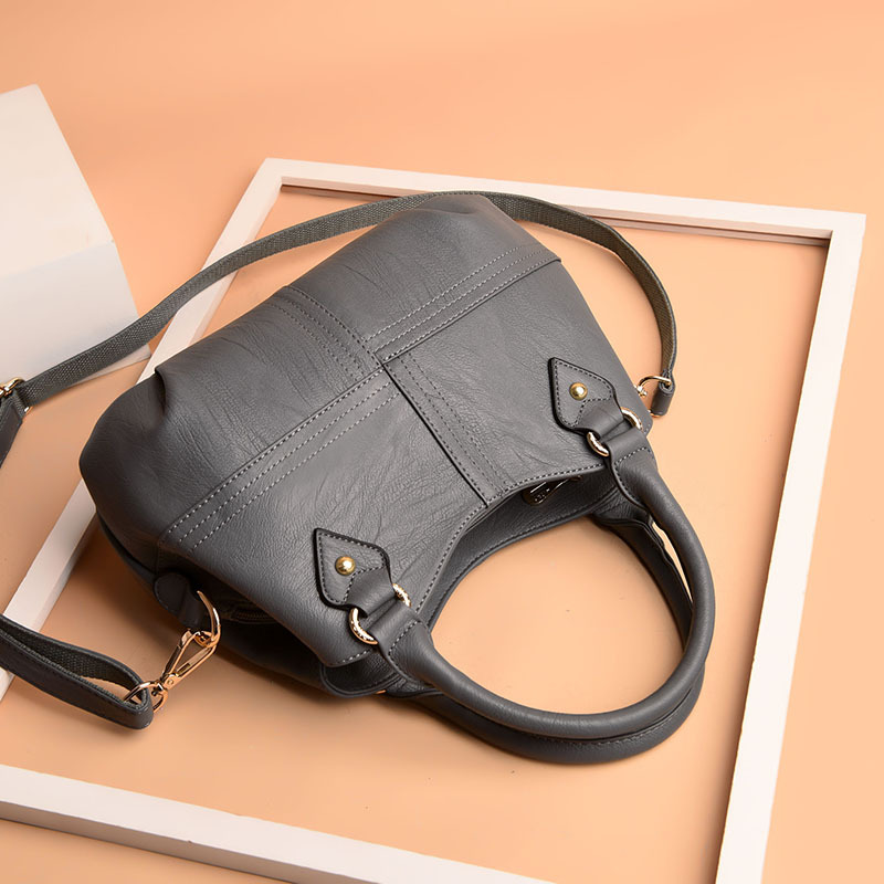 Bag Fashion Women's Bag Casual Simple Texturized Soft Leather Shoulder Crossbody Handbag for Middle-aged Women_voghion.com