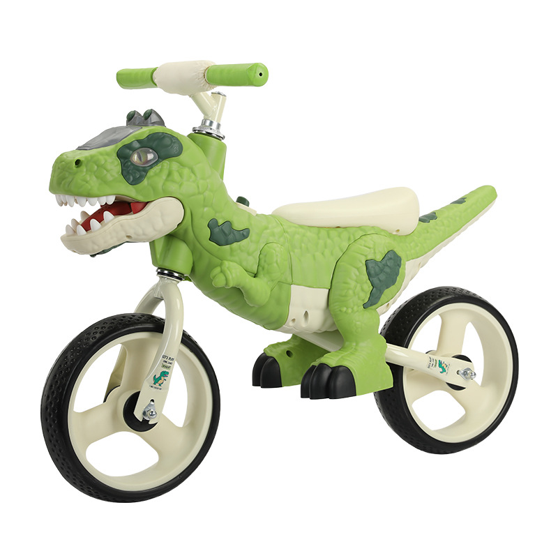 Bicicleta de Equilibrio/Bici sin Pedales de Dinosaurio, para Niños 2-8 Años