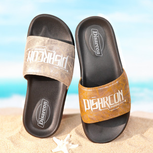 European Large Size Men's Slippers High Quality Couple Style Trendy Outer Wear Green Slippers Cambodia Southeast Asia
