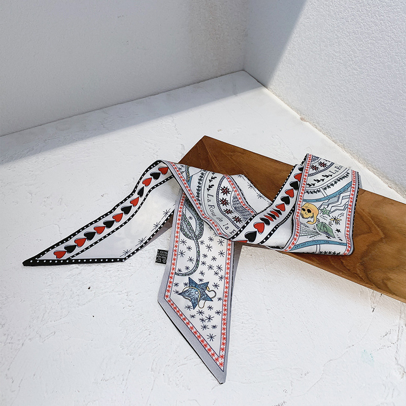 Nanfa Manor flores retro bufandas de seda flotantes arco anillo de cabello dulce chica cuerda de cabello cabeza cuerda de cabello adornos de cabello versátiles