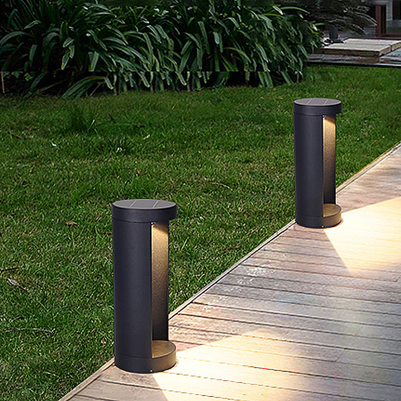 LEDLawn Lamp Outdoor Solar Column Head Light Controlled Lawn Lamp Villa Courtyard Lamp Community Landscape Lamp