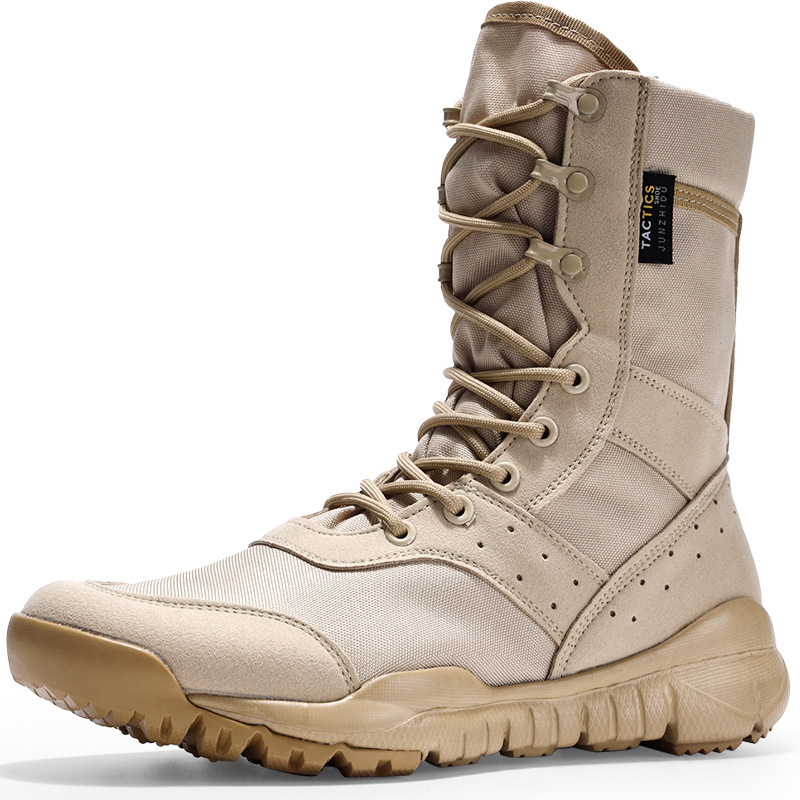 Factory Direct Supply and Dropshipping Canvas Desert Breathable Combat Boots Men's Combat Boots High-Top Tactical Boots Lightweight Breathable Boots
