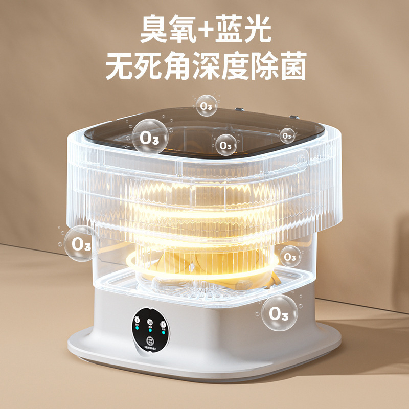 Lavadora plegable transfronteriza dormitorio pequeña máquina de lavado automático todo-en - uno portátil ropa interior infantil mini lavadora