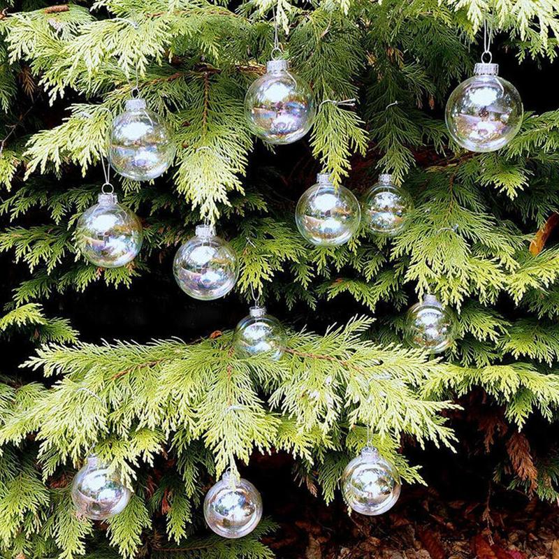 透明真珠ガラスクリスマスボールクリスマス装飾ペンダントガラス彩色ボールペンダントスポット|undefined