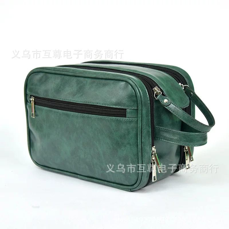 Polyurethane travel bag, handheld organizer bag, capacious cosmetic bag, for import