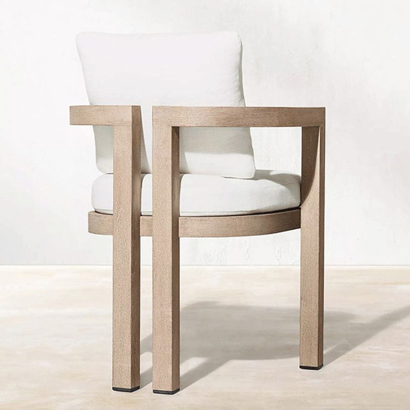 Mesa y silla de madera sólida al aire libre patio villa al aire libre anticorrosión teca ocio jardín al aire libre combinación de muebles impermeables y protectores solares