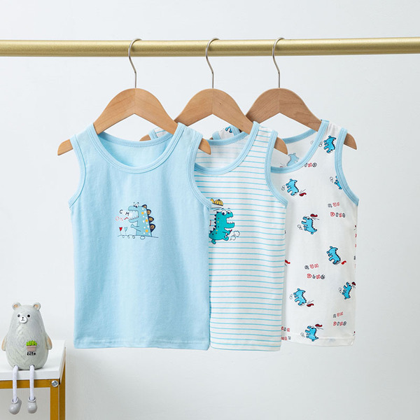 children's cotton summer thin T-shirt sleevless for men and women