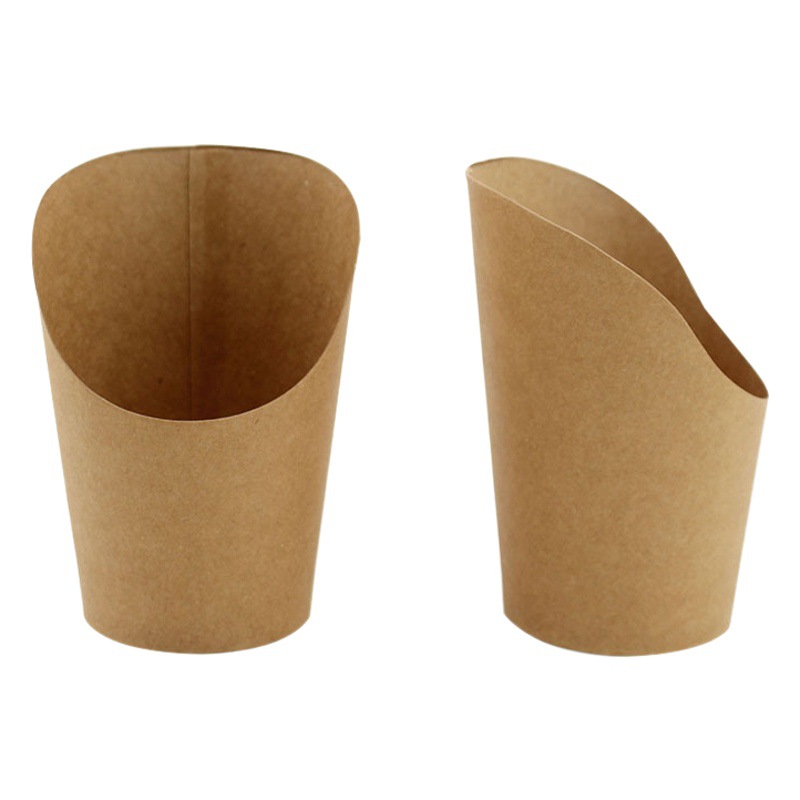 Venta al por mayor taza de huevo de zurriago taza diagonal papas fritas taza de papel desechable logo taza de papel Kraft taza de huevo