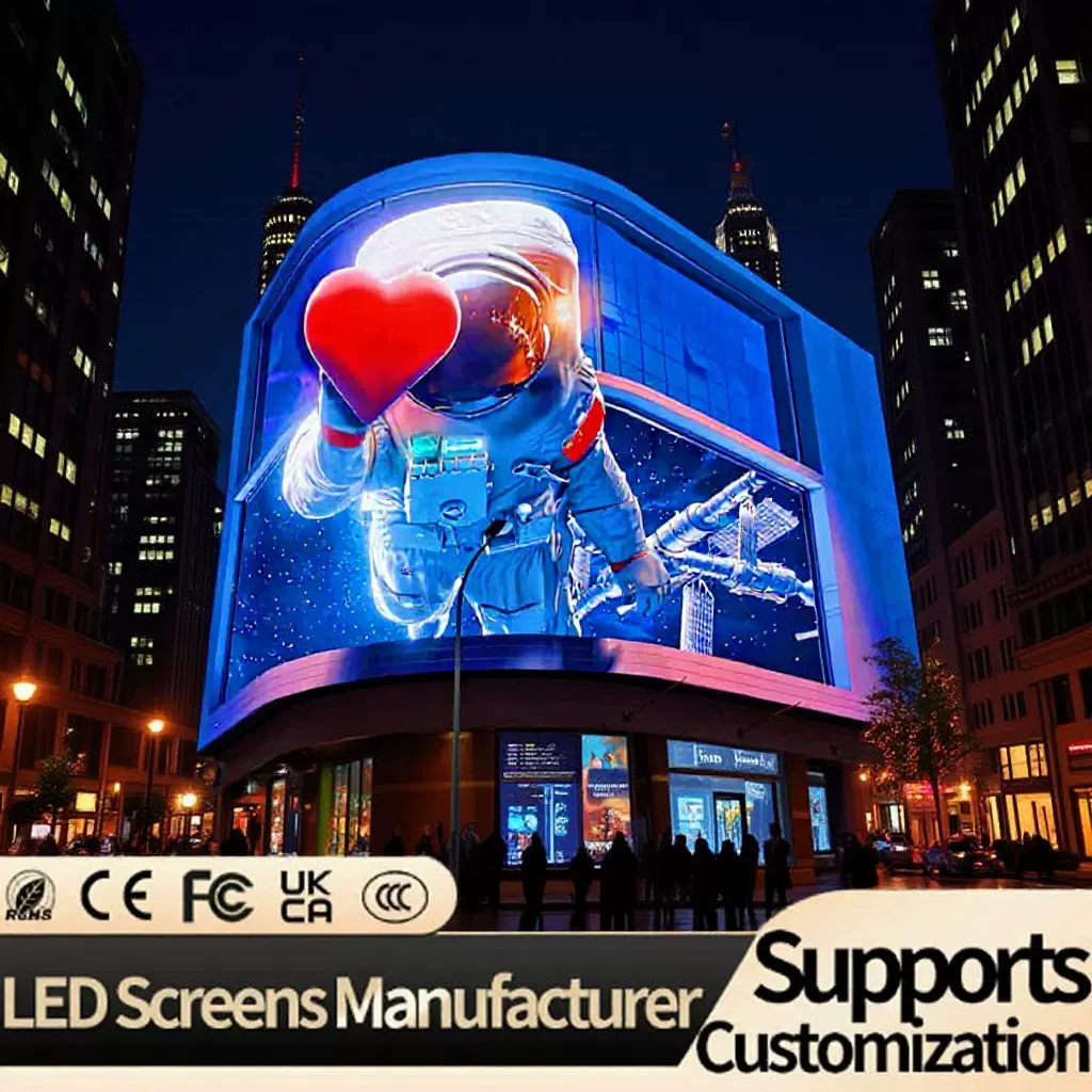 室外全彩led显示屏电子广告彩色3D户外LED屏幕源头厂家定制大屏幕