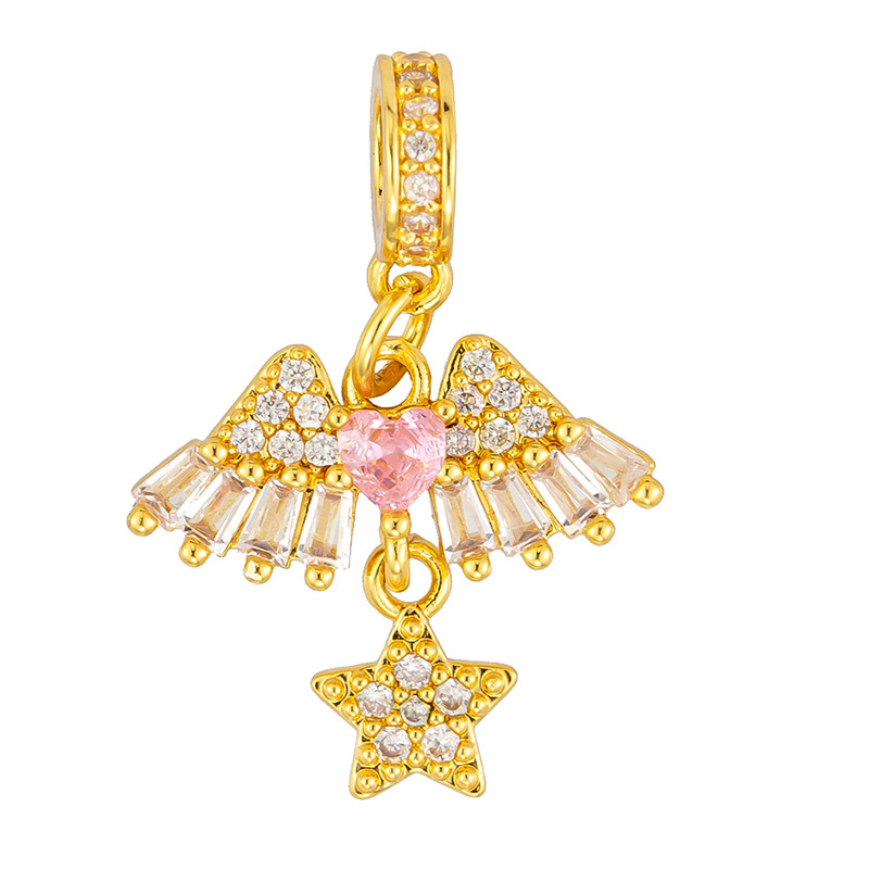 Douyin Venta caliente Colgante de microincrustaciones de cobre chapado al por mayor Cientos de colgantes de cobre opcionales a su gusto, fábrica de origen al por mayor sin cadena