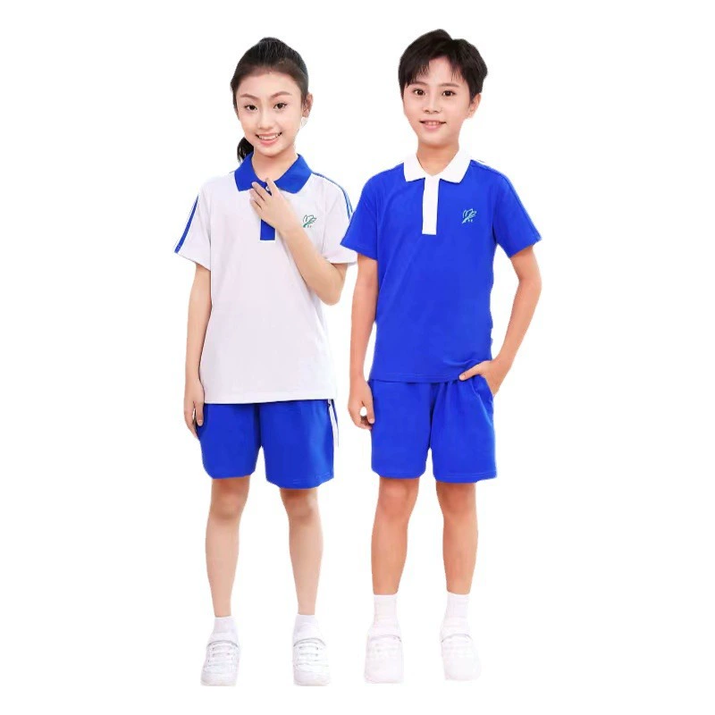 Uniform для учащихся начальной школы, атласный летний спортивный костюм, брюки для мужчин и женщин, с коротким рукавом, быстрая сушка