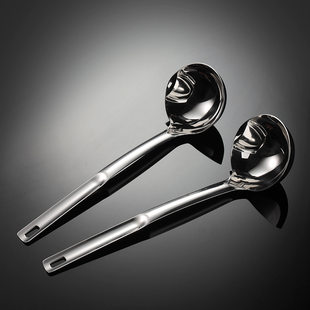 润盈 304 stainless steel oil filter spoon shine kitchen practical gadget drinking soup remover spoon big soup shell