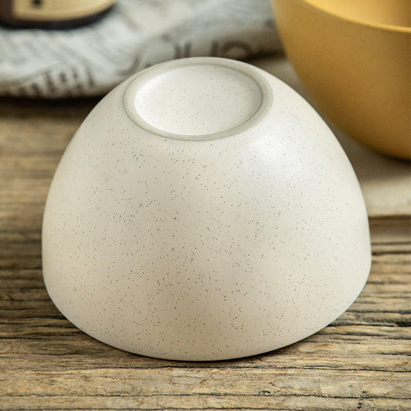 Cuencos de arroz de 4.5 pulgadas de alto valor nominal de sésamo, cuencos de arroz de cerámica domésticos, exportación transfronteriza