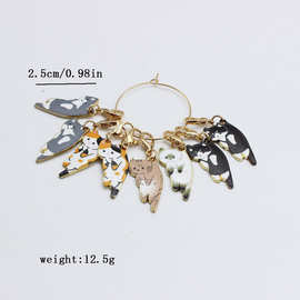 欧美跨境热卖多功能辅助记号挂饰龙虾扣标记可爱小猫饰品配件批发