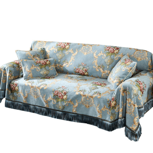 European style sofa towel all-inclusive chenille sofa cushion thickened sofa cover sofa release full cover dustproof cloth wholesale delivery