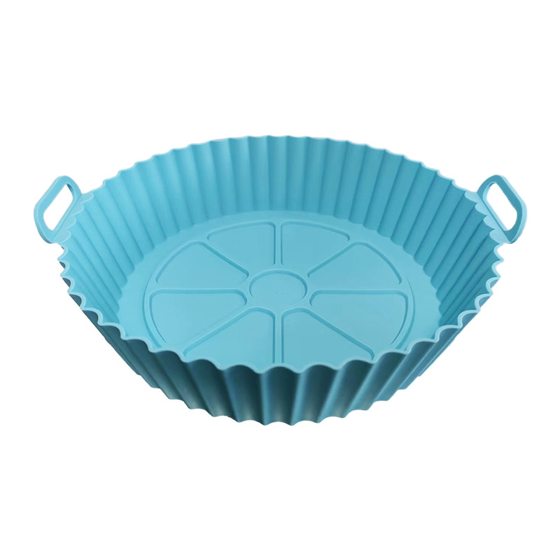 두꺼운 [110g 원형 실리콘 베이킹 팬] 20*17.5*5cm 네이비 블루