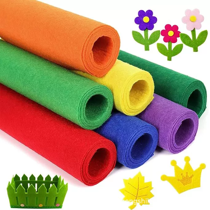 批发无纺布卷材毛毡布手工材料幼儿园包内衬化纤毛毡厚度多用家居