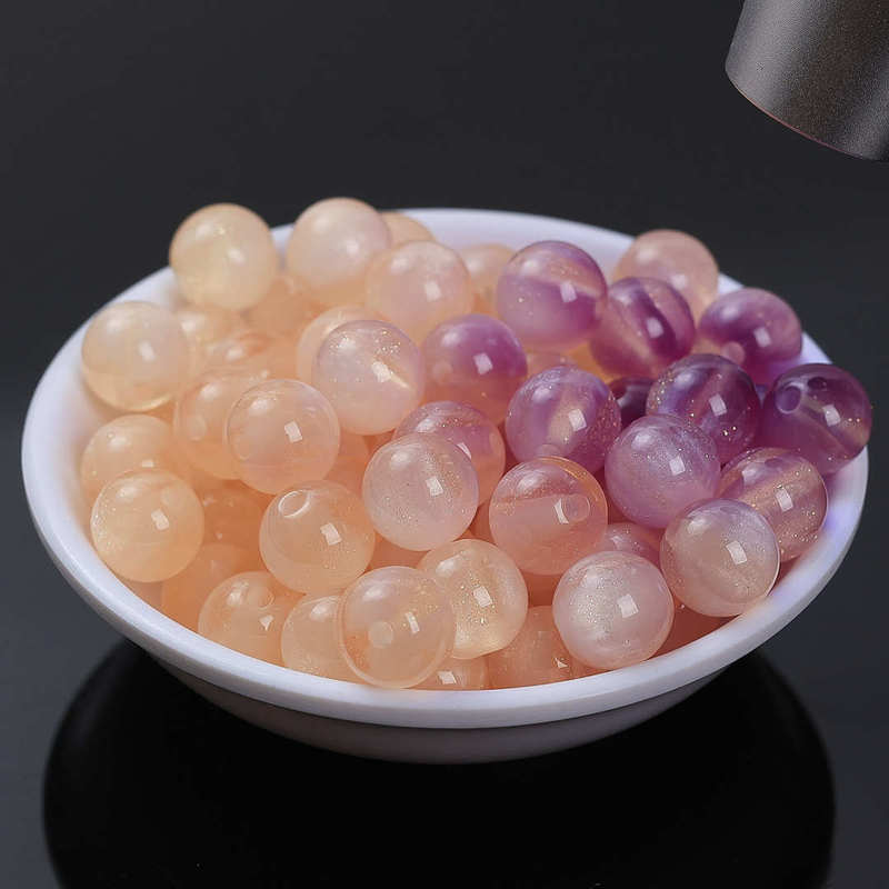 10mmUV紫外线光变树脂圆珠散批手工diy手串手链项链饰品配件批发|undefined