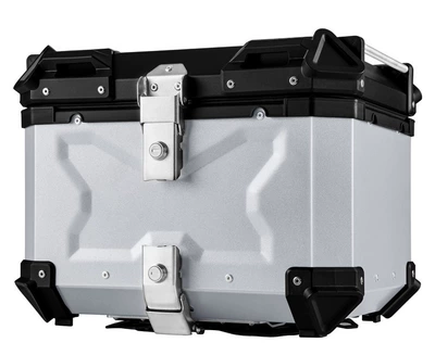 Motorcycle trunk, Aluminum Alloy Detachable Side Boxes - 45l-x-silver