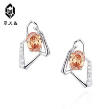 翠天晶 925银 原创浮生为欢耳环女 时尚百搭 高端系列 小红书