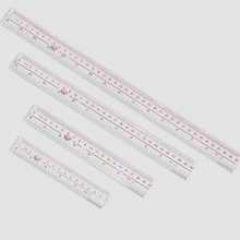 天使15 20 30 40cm直尺公英制 有机玻璃直尺 小天使双边刻度
