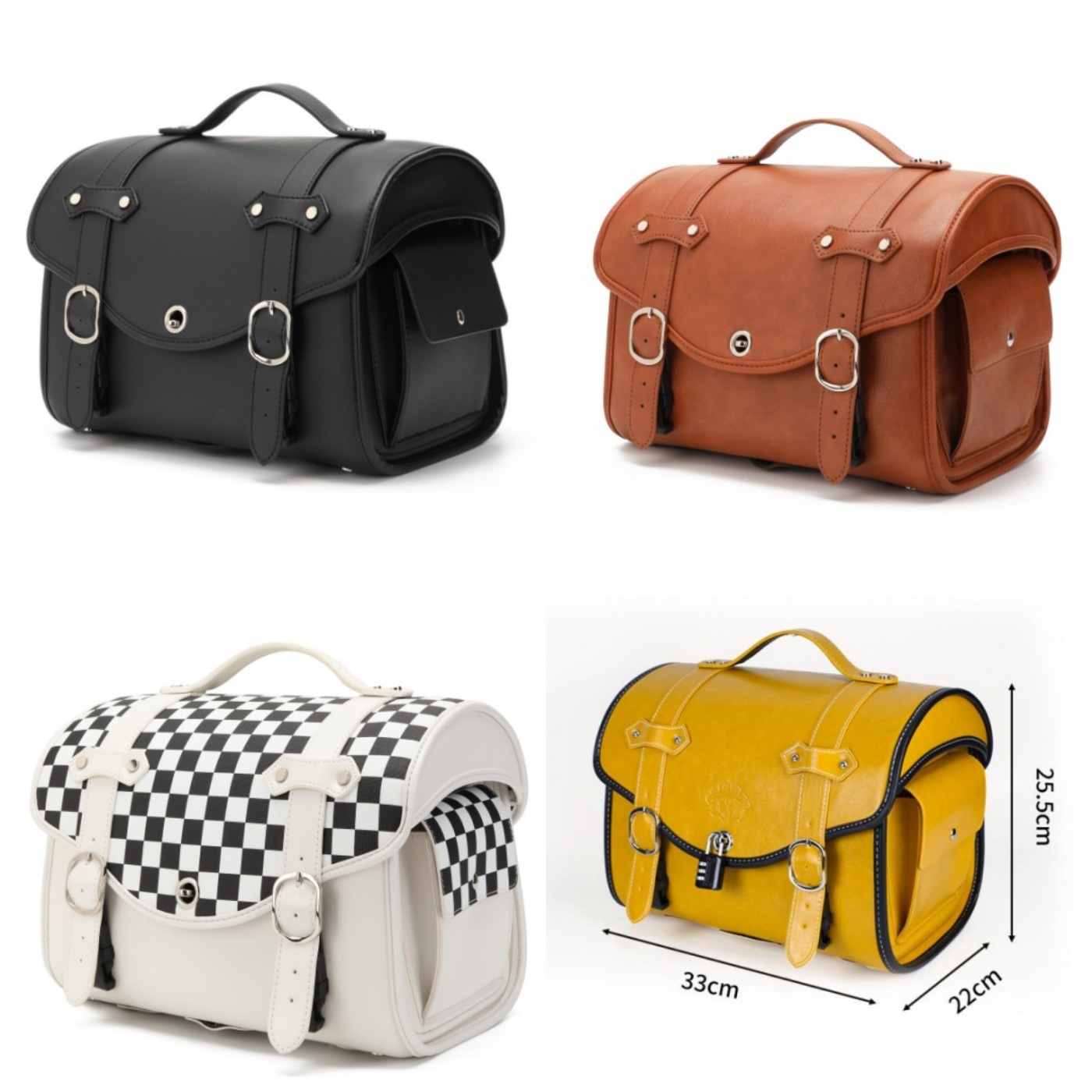 New Universal Motorcycle Riding Rear Seat Bag Storage Organizer, Riding Gear Helmet Bag, Tail Box Bag with Straps