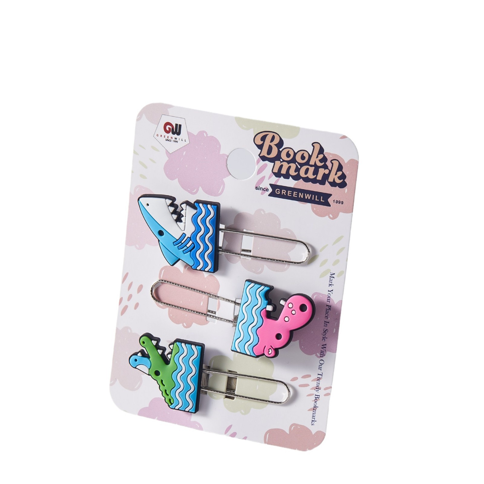 Cartoon PVC series marinas clips marcadores estudiantes papel de prueba de clasificación clips de notas suministros de oficina clips papelería