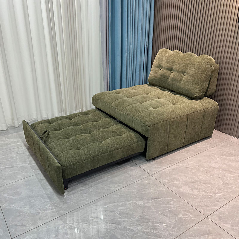 泡芙沙发床单人折叠两用一体小户型客厅办公室用雪尼尔伸缩沙发床