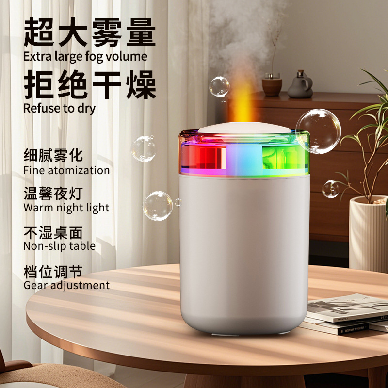 New Colorful Atomizing Humidifier Desktop Car Home Small Spray Machine Large Fog Volume Light Sound Air Humidifier