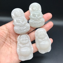 天然内蒙佘太翠观音佛吊坠项链佘太翠冰透油润钱袋挂件饰品批发