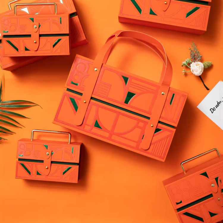 禮物盒結婚糖盒送伴娘伴手禮空盒子高級感皮質手提盒禮品盒禮盒