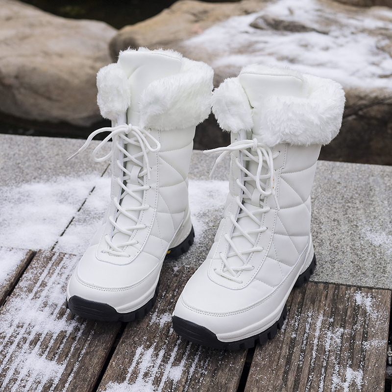 Botas de Nieve de Caña Media para Mujer, PU, Térmico, para Uso Diario image 5