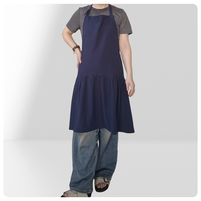 Cotton and Linen Cooking Apron Work Clothes Home Kitchen Flower Shop Manicure Custom Logo Fashion New Style
