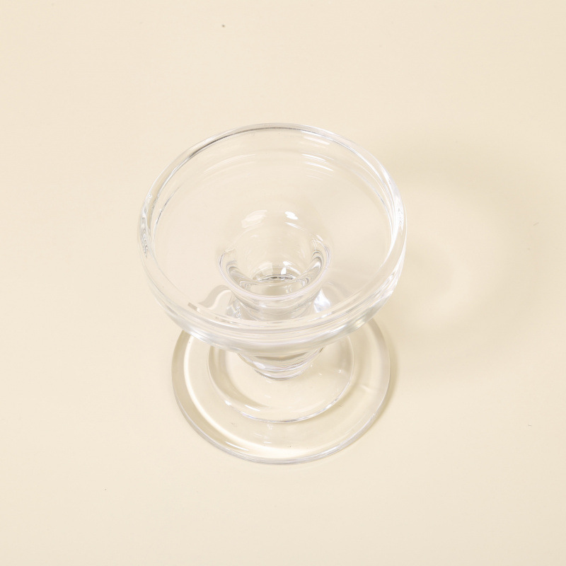 완전 투명 유리 캔들 홀더 - 0x0cm