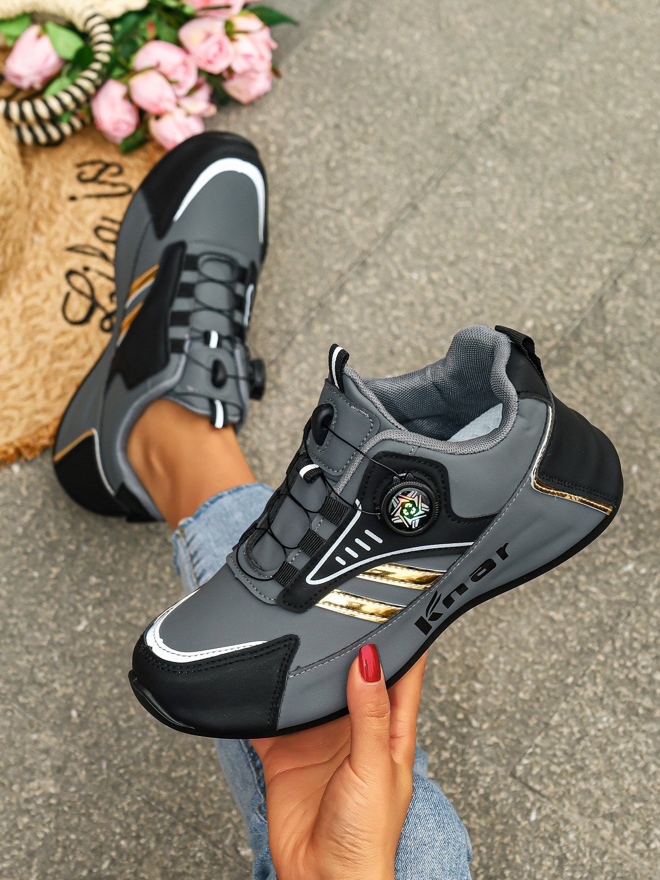 Plu-ize Women' Neaker, Fahionable Caual Low-top Outdoor Kateboard Hoe_vogvips.com