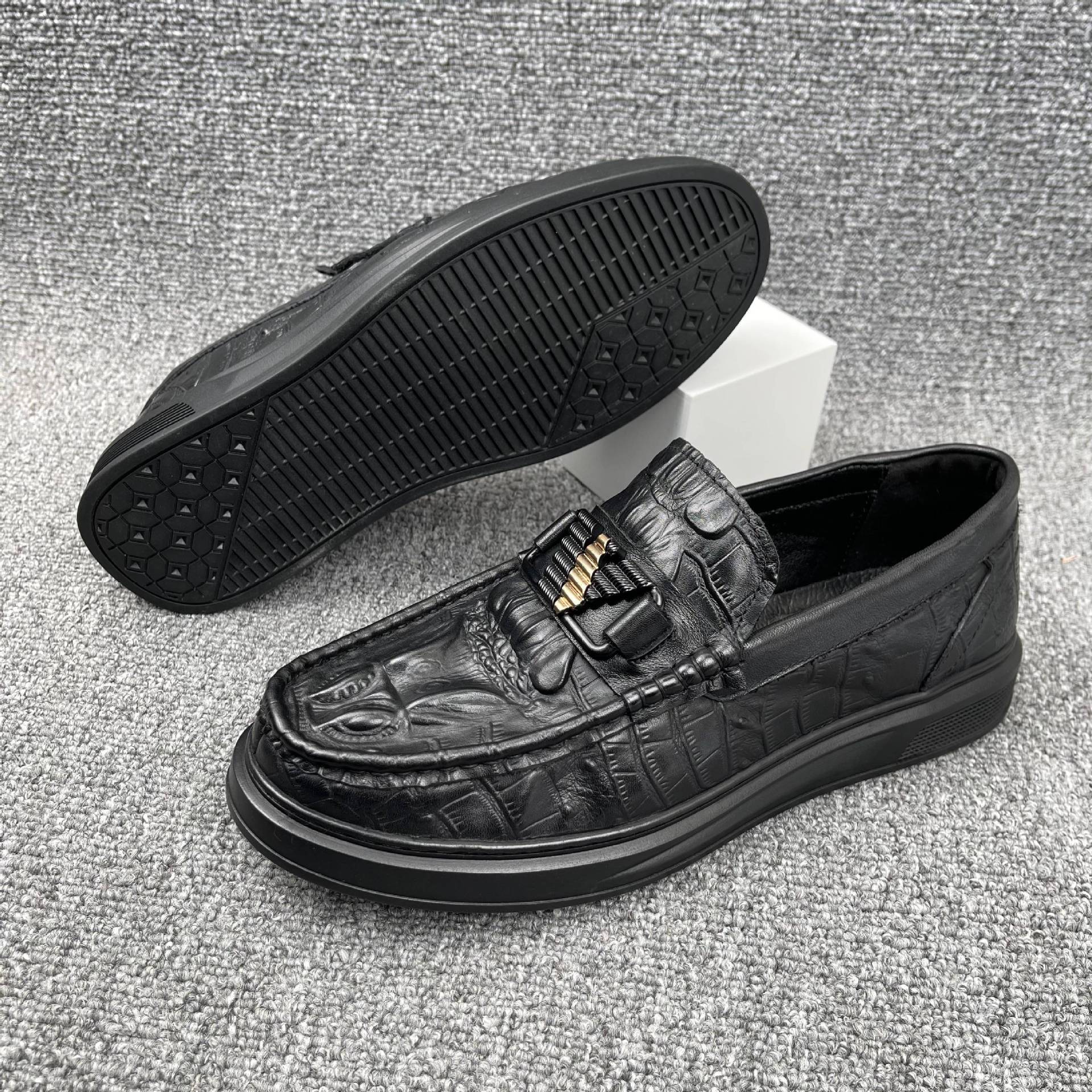 Zapatos de cuero para hombre, zapatos de cuero casuales para hombres, zapatos de mediana edad, zapatos de padre, zapatos de hombre.