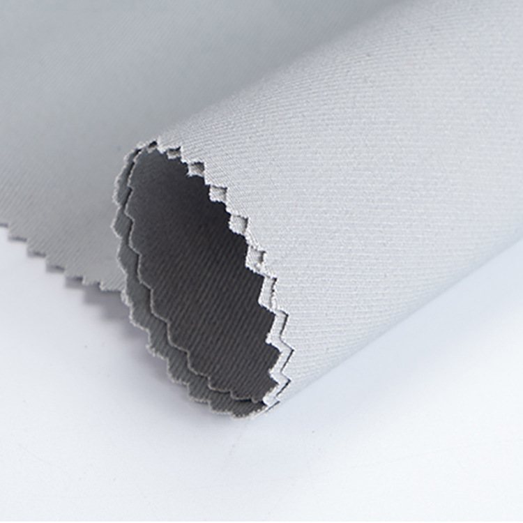 Mayorista sustentable 255gsm de espesor tween algodón spandex tela de camisa elástica