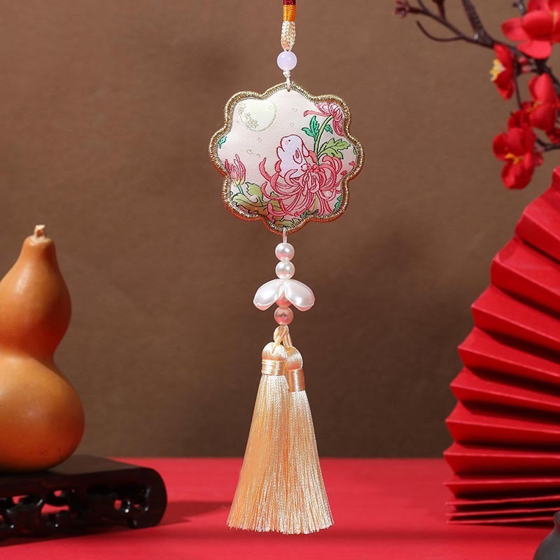 中秋节祈愿福袋香囊文创景区寺庙礼品车载挂饰古风刺绣随身护身符|undefined