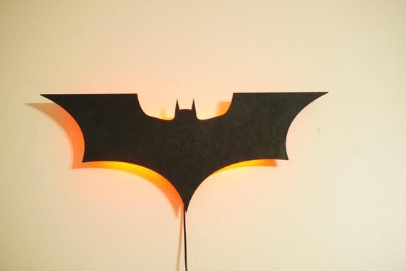 Transfronterizo dedicado 3D creativo Batman LED lámpara de noche lámpara de pared decoración del hogar lámpara de noche superhéroe atmósfera signo lámpara