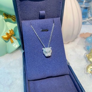 Lab-Grown Diamond Necklace Pt950 Platinum Leopard Pendant Can Be Customized in 18K White Gold Style Shenzhen Jewelry Factory