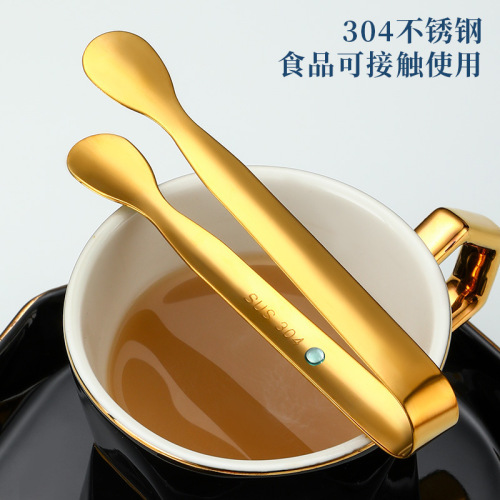 304 stainless steel burr-free ice clip ice tongs thickened clip bar supplies mini ice clip